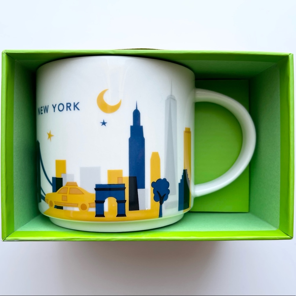 NEW YORK NIB STARBUCKS MUG YOU ARE HERE SERIES YAH COLLECTION 14 OZ COFFEE MUG